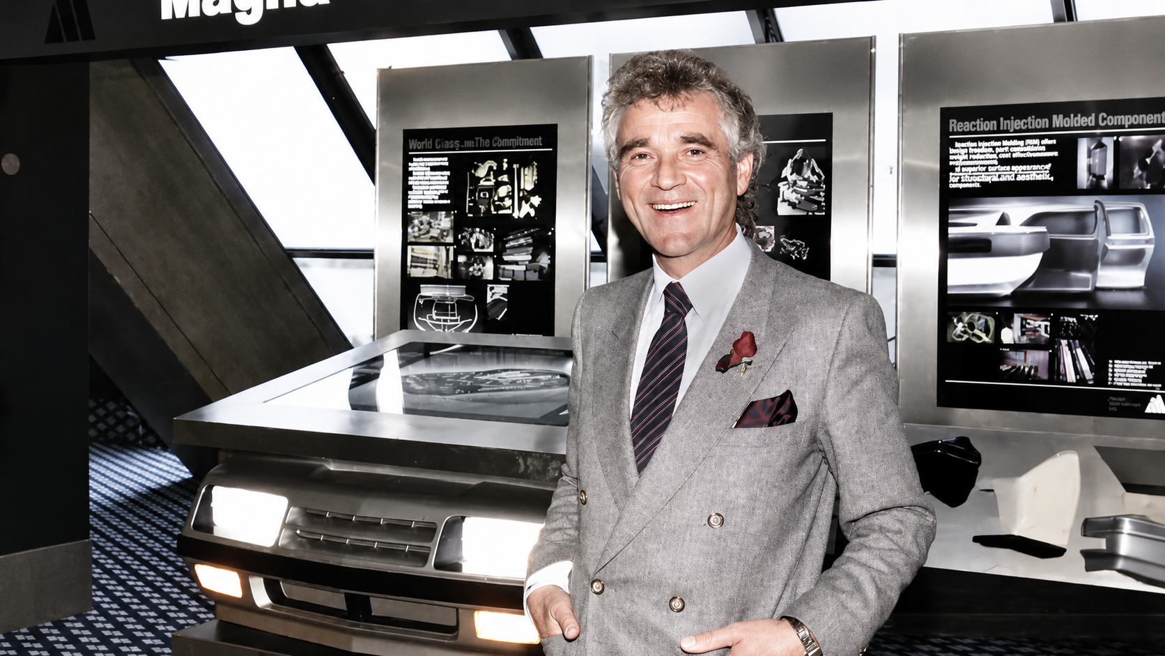 Frank Stronach at a Magna International technology showcase